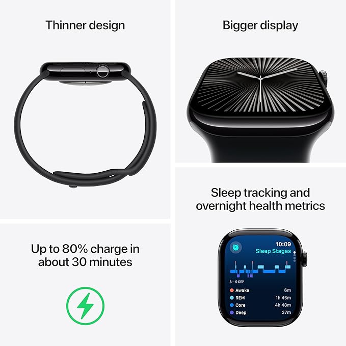 6-in-1 Premium Gadget Combo – Series 10 Watch, Air Pro 2, Premium Extra Strap, 4 in 1 Fast Charging Cable, Silicon Cover & Styles Keychain
