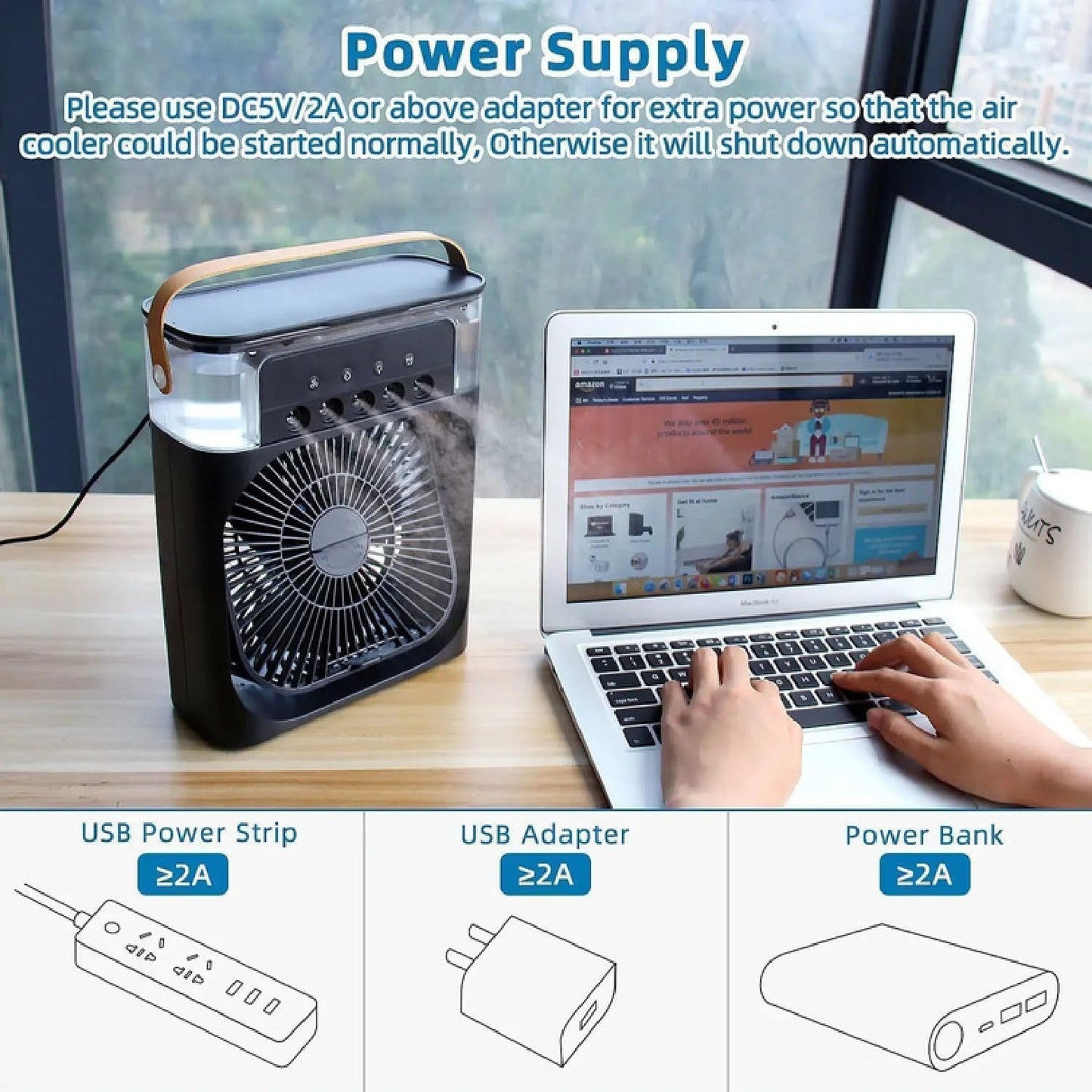 Portable Air Conditioners - 360°Adjustment & USB Powered
