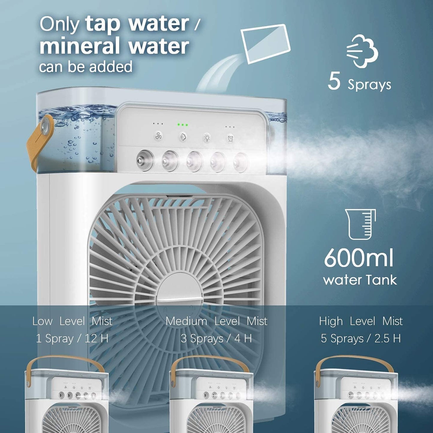 Portable Air Conditioners - 360°Adjustment & USB Powered